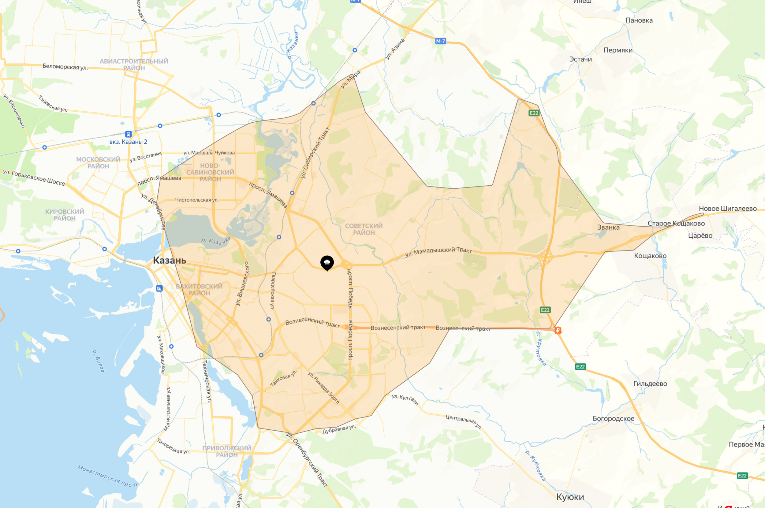 Зона доставки