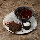 Борщ с гренками 