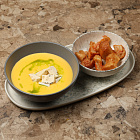 Суп сырный с гренками