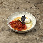 Буррата с печеным перцем