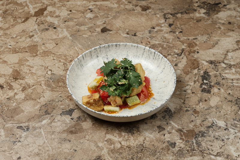 Салат с Хрустящим Баклажаном