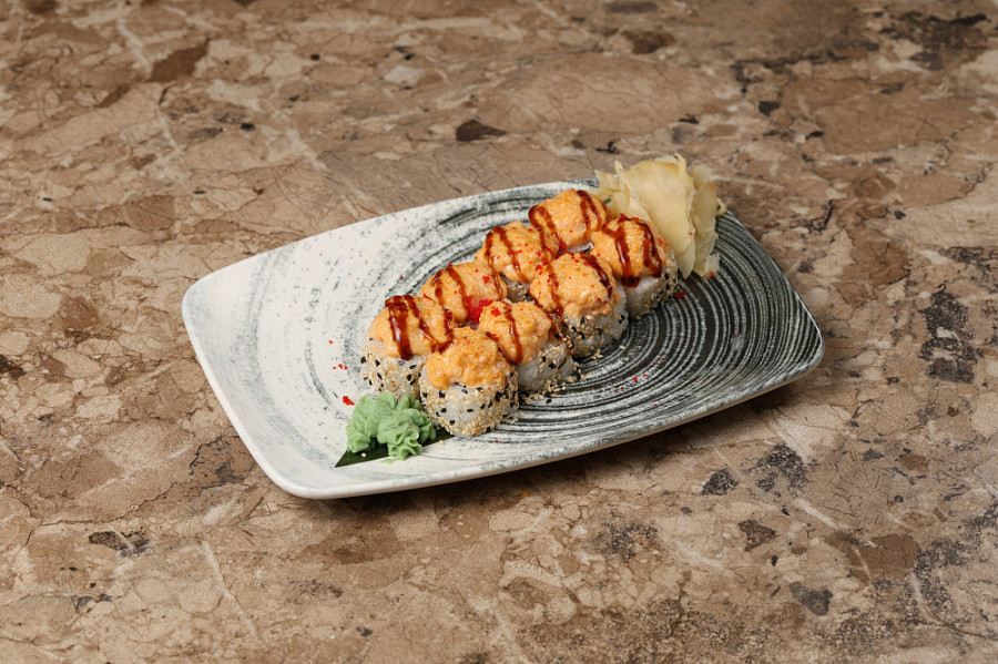 Запеченый Ролл с креветками